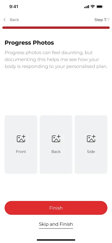 Check in — weekly average weight